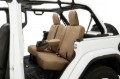 Picture of Bestop 18-23 Jeep Wrangler JL 4-Door Exc. 4Xe Rear W/ Fold Down Arm Rest Seat Covers (Tan)
