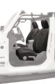Picture of Bestop 20-23 Jeep Gladiator / 18-2023 Wrangler JL 4-Door Front Seat Covers (Black Diamond)