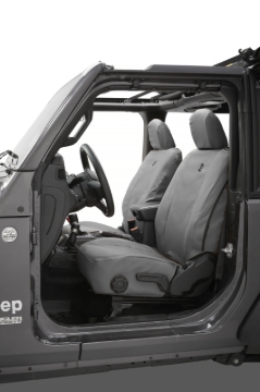 Picture of Bestop 18-26 Jeep Wrangler JL 2-Door Front Seat Covers (Charcoal)