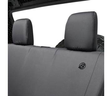 Picture of Bestop 08-12 Jeep Wrangler JK 4-Door Rear Seat Covers (Black Diamond)