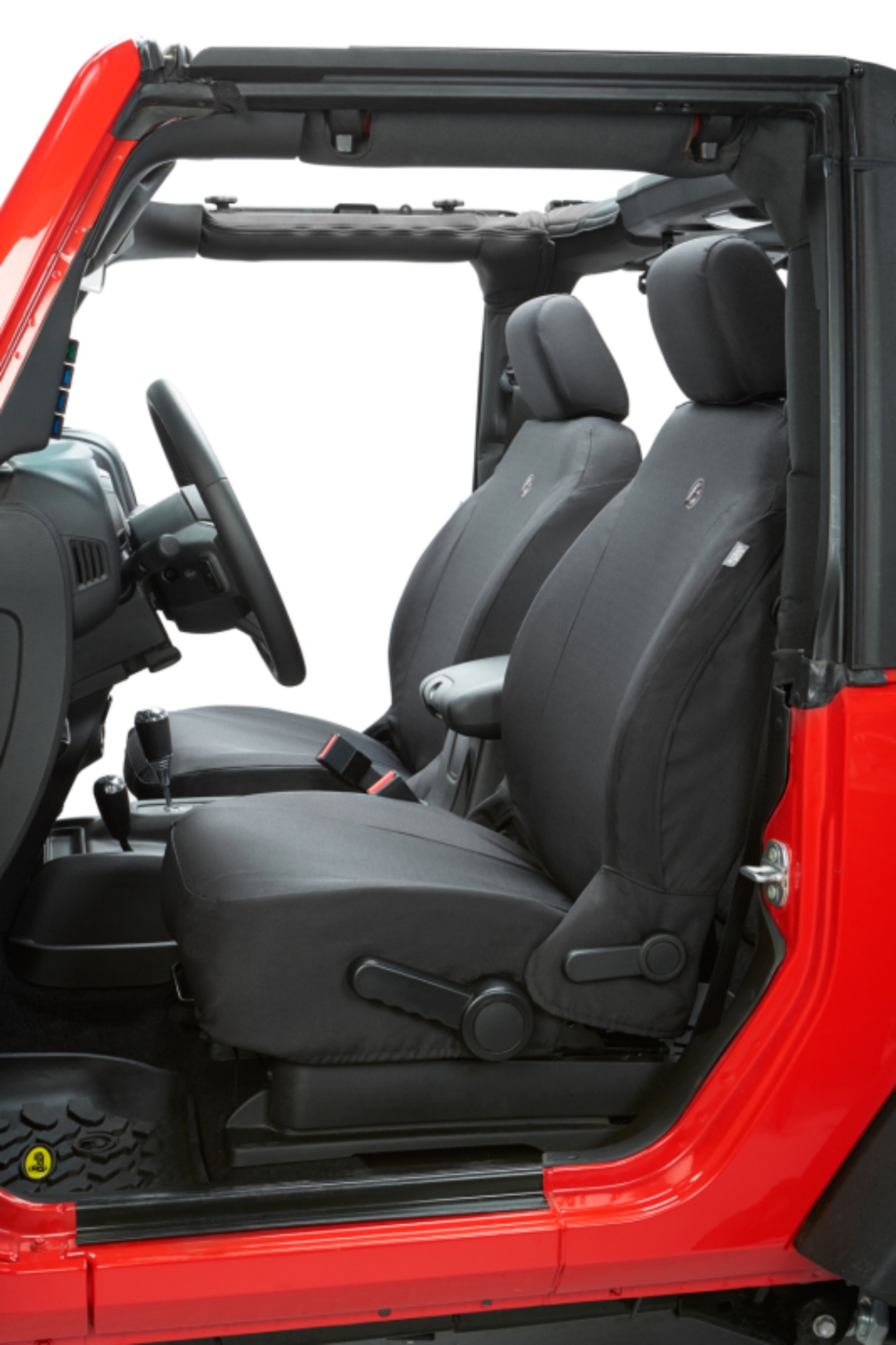Picture of Bestop 07-12 Jeep Wrangler JK Front Seat Covers (Black Diamond)