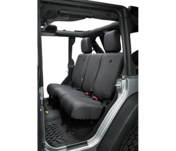 Picture of Bestop 13-18 Jeep Wrangler JK 4-Door Rear Seat Covers (Black Diamond)