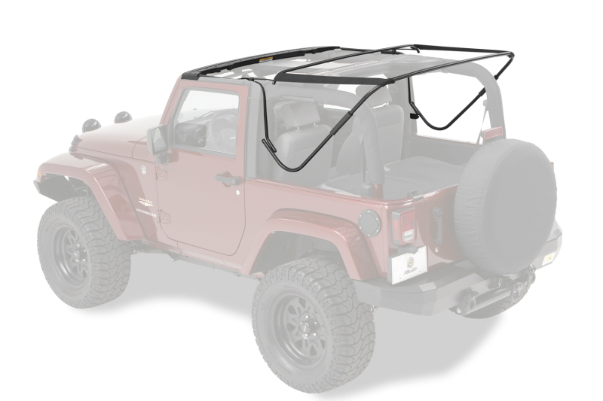 Picture of Bestop 07-18 Jeep Wrangler JK 2-Door Bow & Fdodge Rame Hardware Kit (Factory Style Replacement)