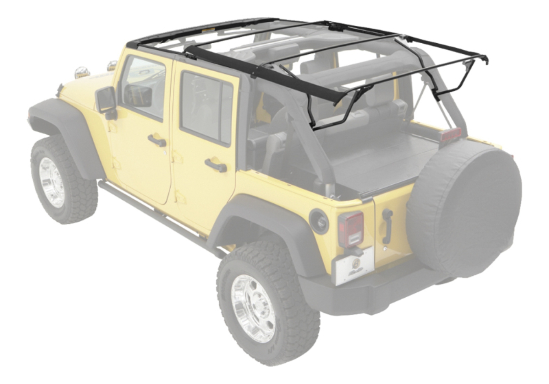 Picture of Bestop 07-18 Jeep Wrangler JK 4-Door Bow & Fdodge Rame Hardware Kit (Factory Style Replacement)
