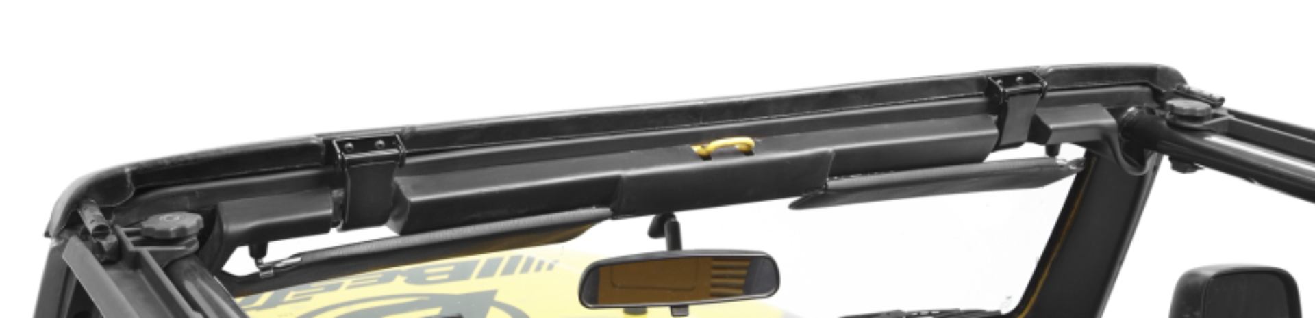 Picture of Bestop 97-06 Jeep Wrangler TJ Windshield Header Assembly (Factory Style Replacement)