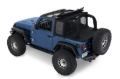 Picture of Bestop 18-23 Jeep Wrangler JL 2-Door Halftop Soft Top (Black Diamond)