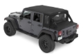 Picture of Bestop 07-18 Jeep Wrangler JK 2-Door Halftop Conversion Kit (Black Diamond)