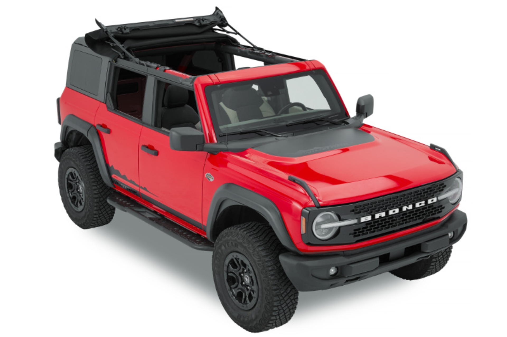Picture of Bestop 21-26 Bronco 4-Door Skyrider For Hardtop (Premium Black Twill)