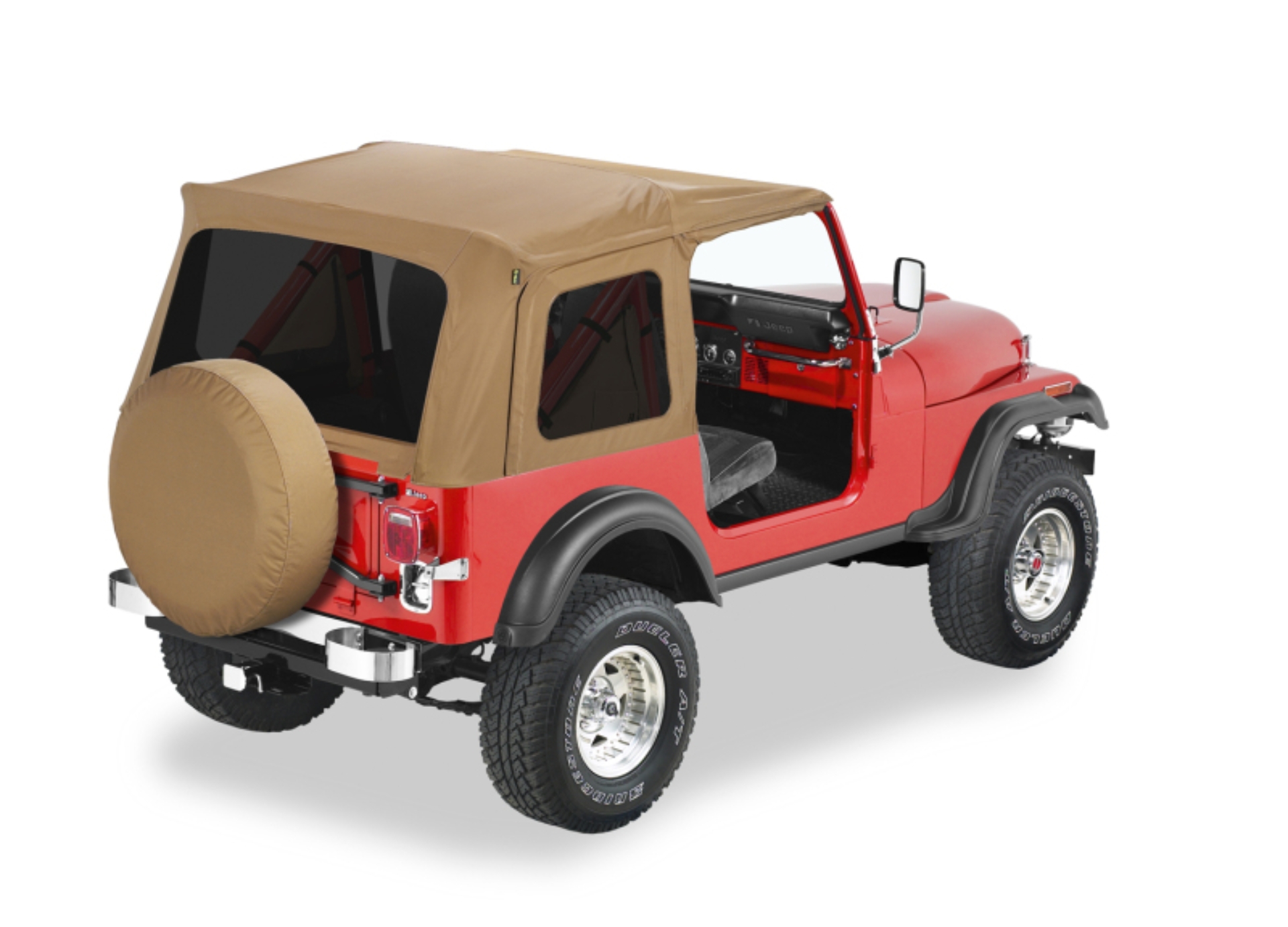 Picture of Bestop 76-86 Jeep Cj7 / 87-95 Wrangler YJ Supertop Classic (Spice Tinted Windows)