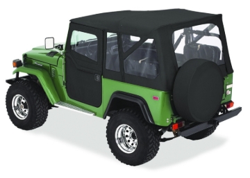 Picture of Bestop 64-84 Land Cruiser Supertop Classic (Black Denim Clear Windows)
