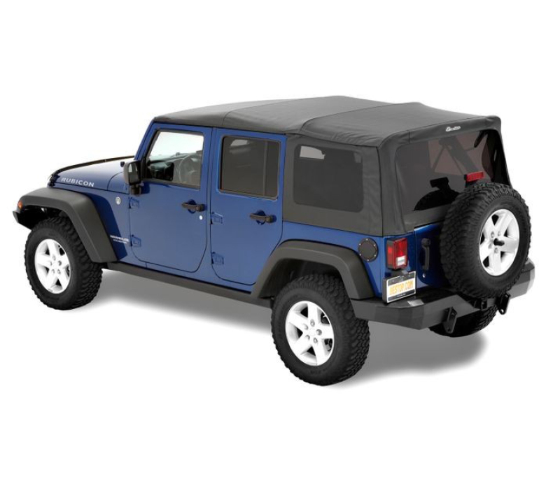 Picture of Bestop 07-18 Jeep Wrangler JK 4-Door Supertop (Black Diamond)