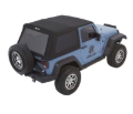 Picture of Bestop 07-18 Jeep Wrangler JK 2-Door Trektop Glide (Premium Black Twill)