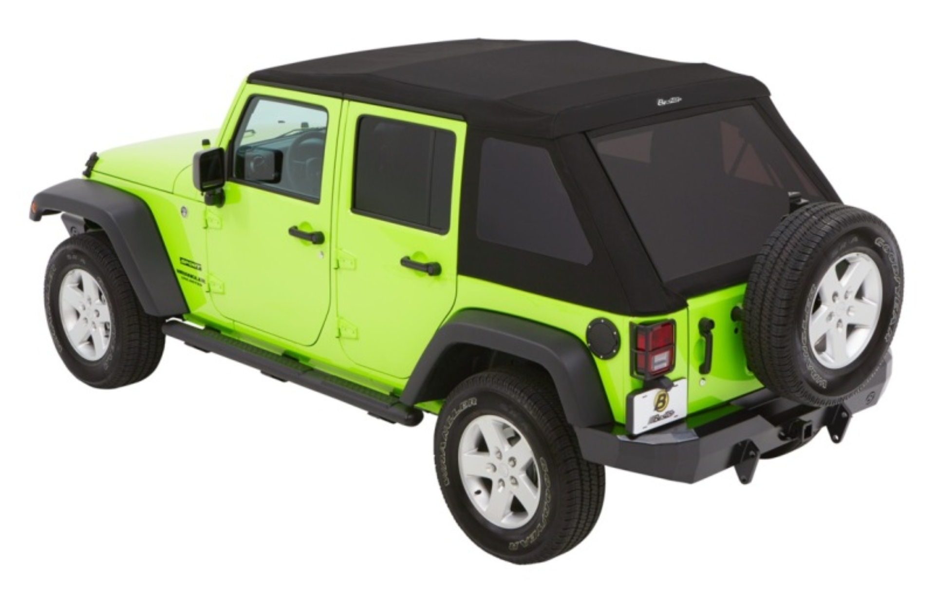Picture of Bestop 07-18 Jeep Wrangler JK 4-Door Trektop Glide (Black Diamond)