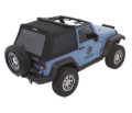 Picture of Bestop 07-18 Jeep Wrangler JK 2-Door Trektop Glide (Premium Black Twill)