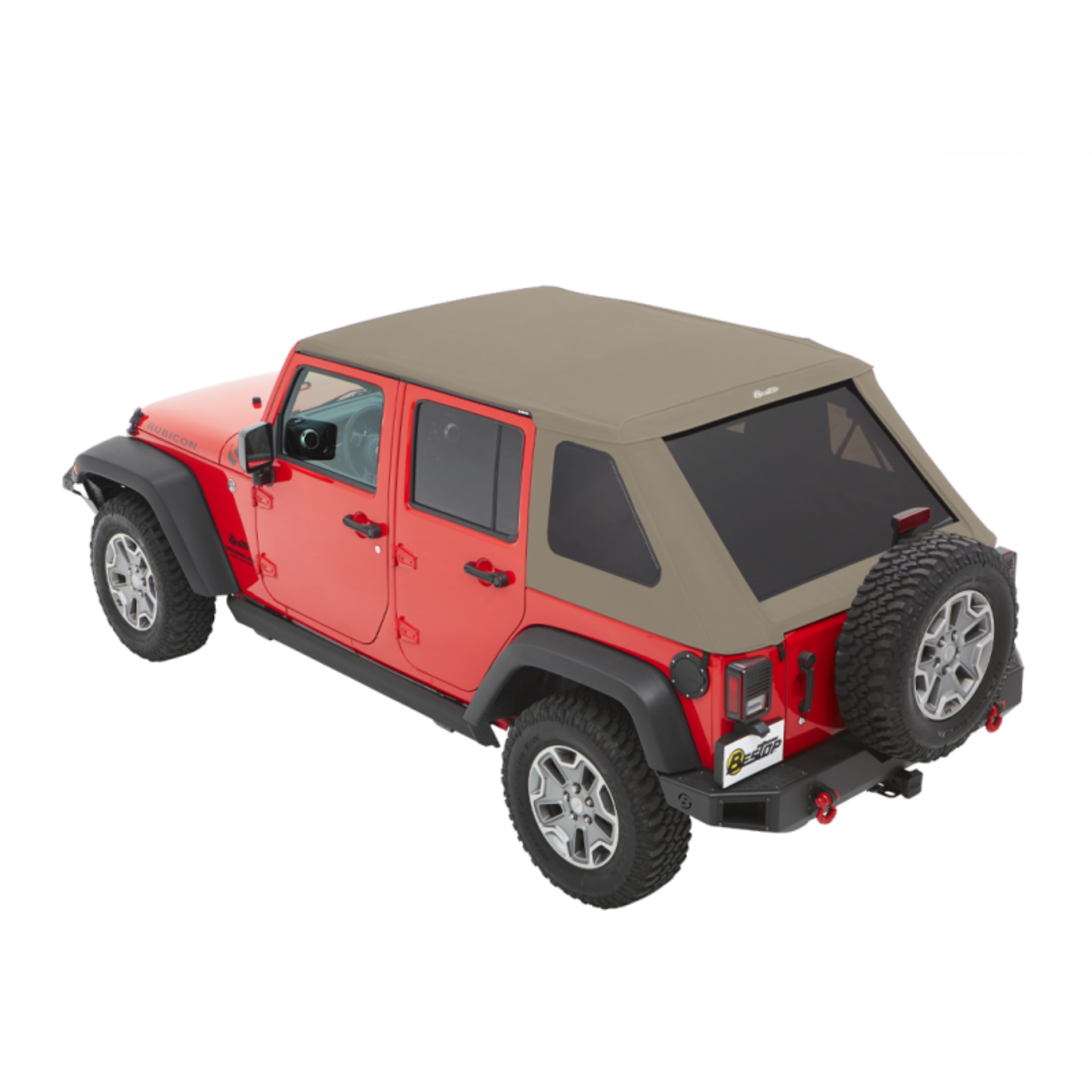 Picture of Bestop 07-18 Jeep Wrangler JK 4-Door Trektop Glide (Pebble Beige)