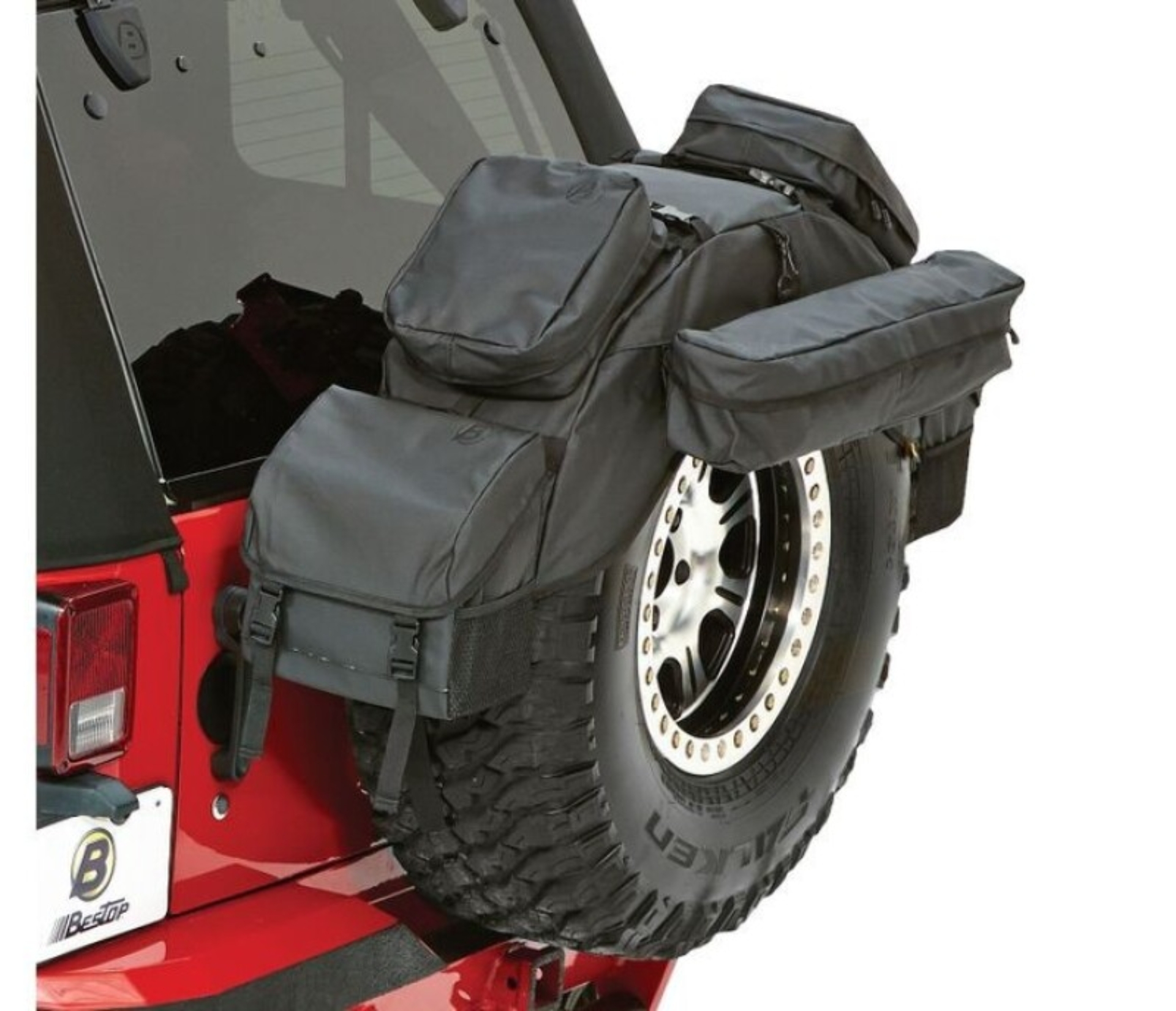 Picture of Bestop 87-95 Jeep Wrangler YJ Roughrider Spare Tire Organizer (Fits 34 To 37 Diameter Tire)