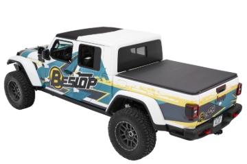 Picture of Bestop Fold Soft Tonneau - 20-26 Jeep Gladiator For 5 Ft. Bed Ez (Premium Black Twill)