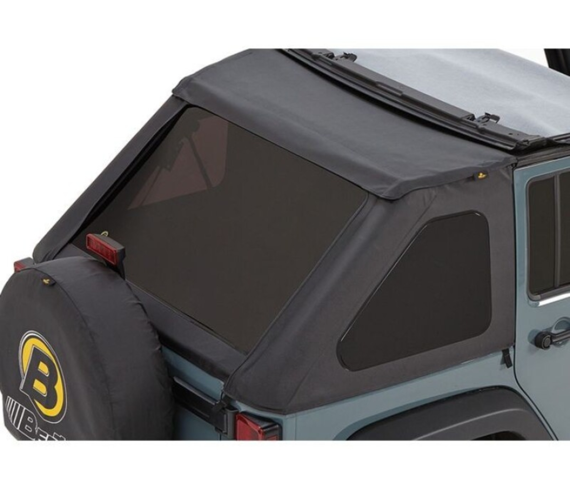 Picture of Bestop 07-18 Jeep Wrangler JK 4-Door Window Set (Black Diamond)