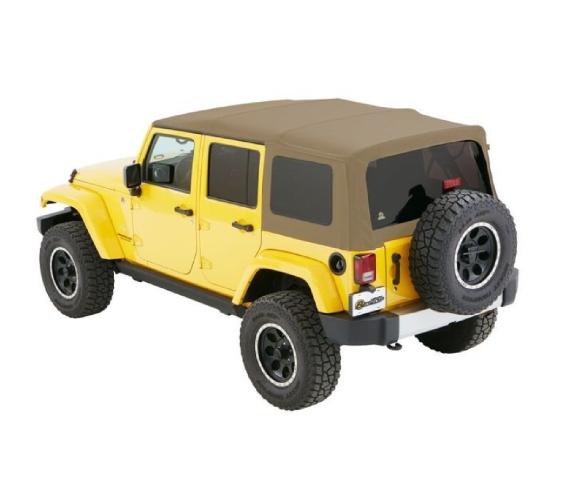 Picture of Bestop 07-18 Jeep Wrangler JK 4-Door Window Set (Pebble Beige Twill)