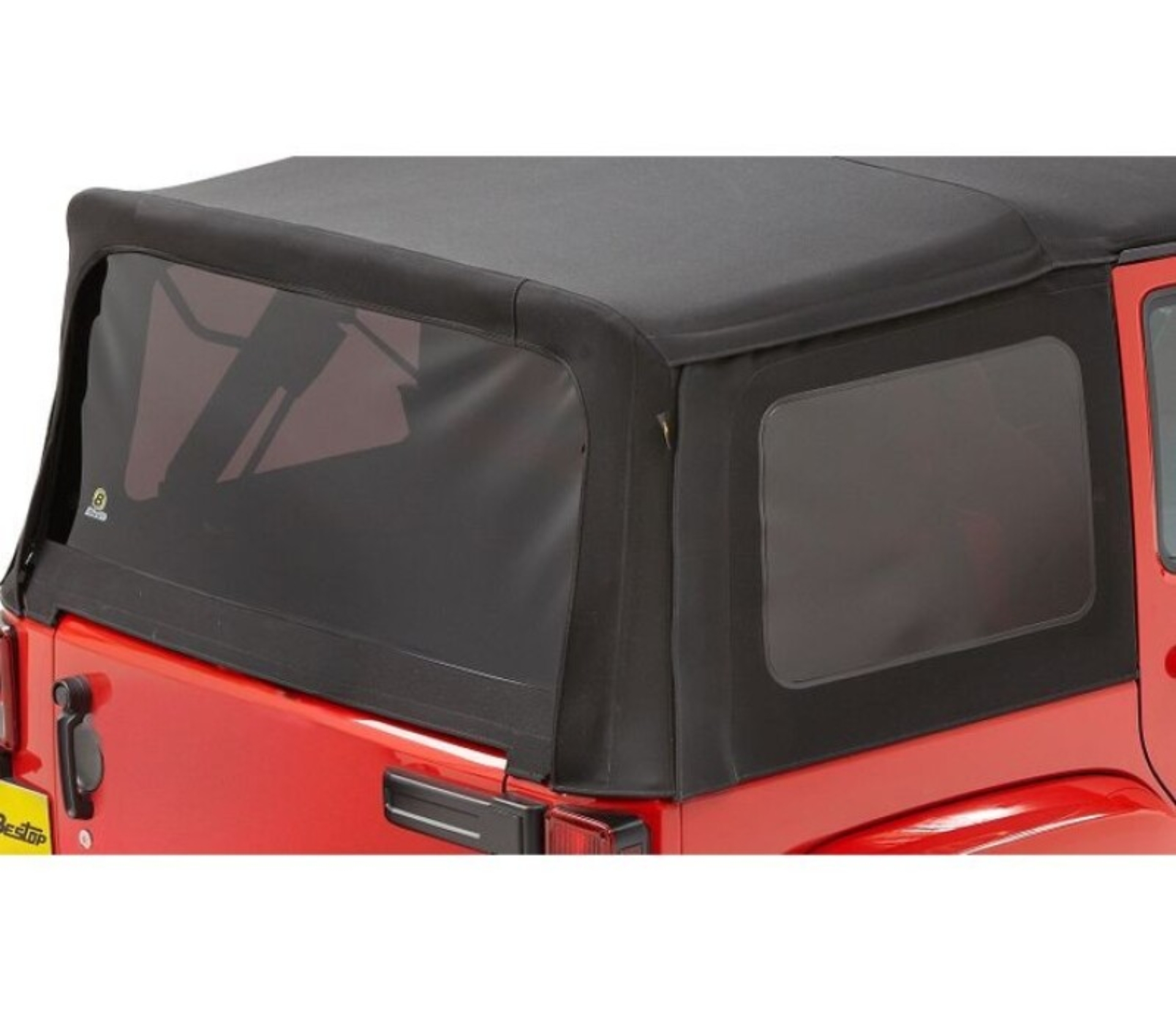 Picture of Bestop 07-09 Jeep Wrangler JK 4-Door Window Set (Premium Black Twill)