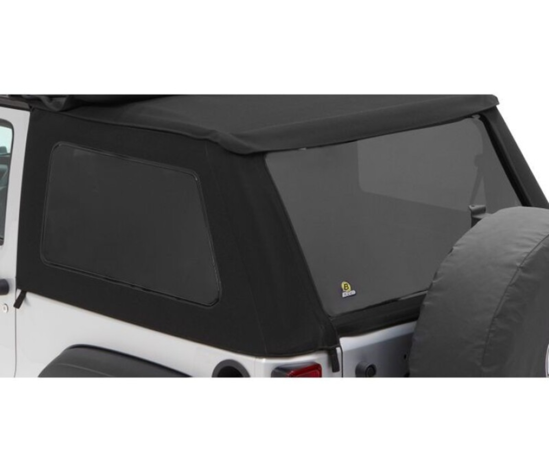 Picture of Bestop 07-18 Jeep Wrangler JK 2-Door Window Set (Premium Black Twill Fits Trektop 56922)