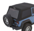 Picture of Bestop 07-18 Jeep Wrangler JK 2-Door Window Set (Premium Black Twill Fits Trektop 54922)
