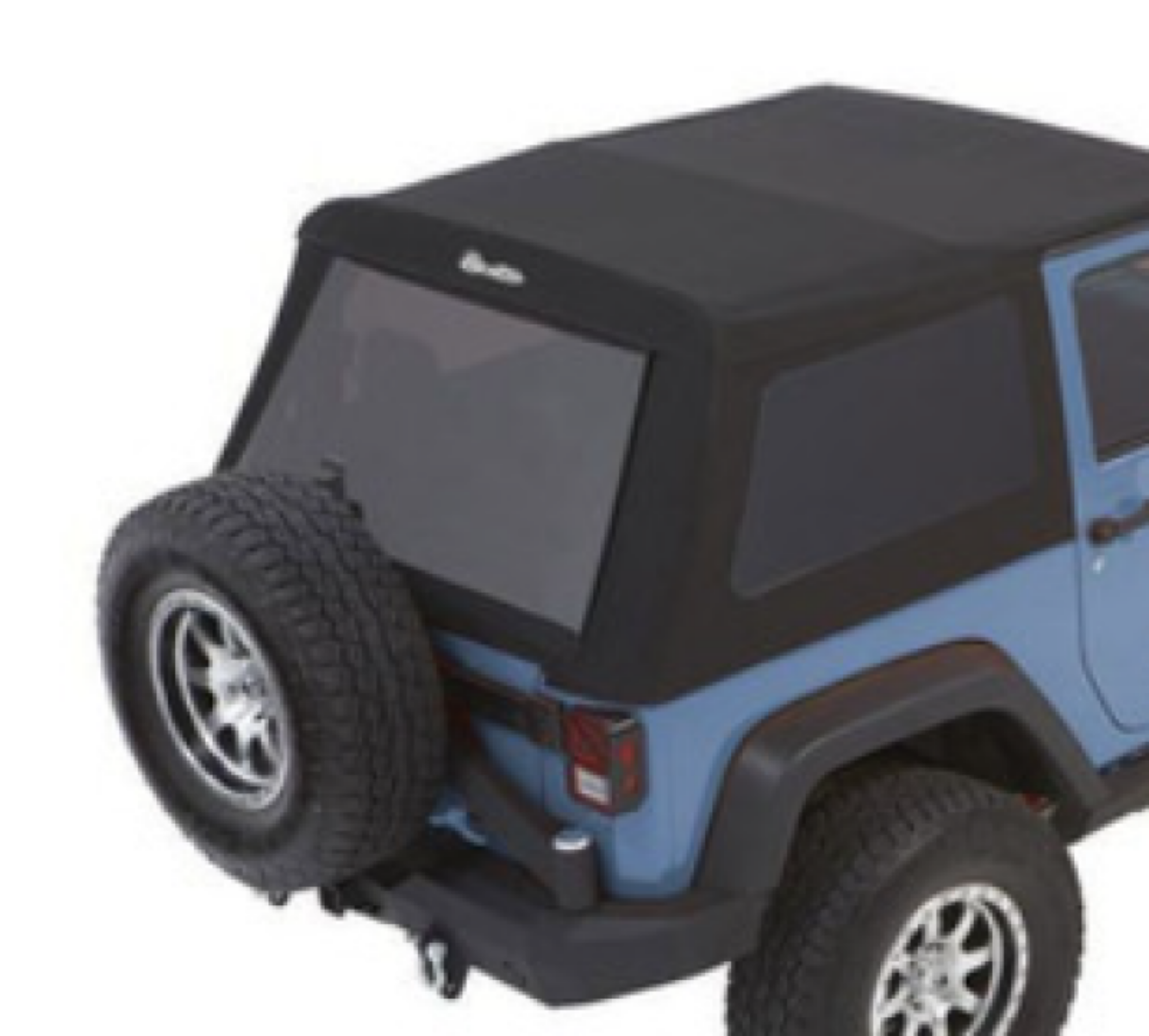 Picture of Bestop 07-18 Jeep Wrangler JK 2-Door Window Set (Premium Black Twill Fits Trektop 54922)