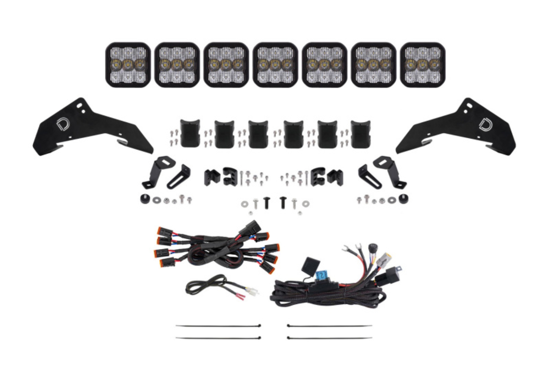 Picture of Diode Dynamics 19-25 Honda Talon SS5 Roof CrossLink Lightbar Pro Kit w/ Cool White Lens