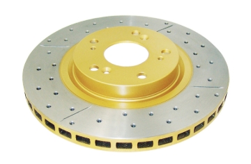 Picture of DBA 07-15 Acura CSX Type-S Front Street Series Drilled & Slotted Rotor w/Gold Hat