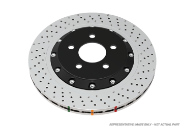 Picture of DBA 14-20 Audi A6 Front 5000 Series Drilled and Slotted Rotor w/Silver Hat
