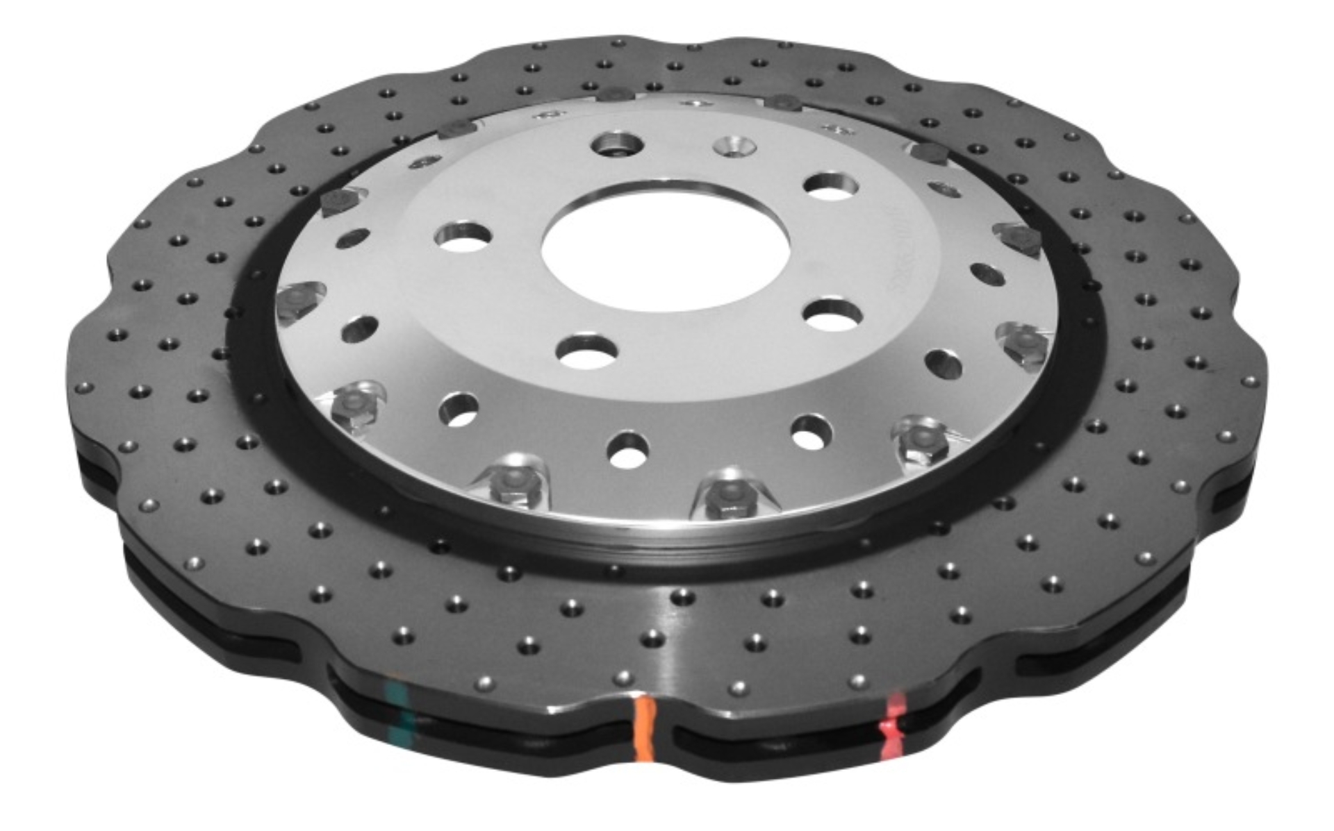 Picture of DBA 16-19 Audi R8 Iron Rotor Front 5000 Series Drilled Rotor w/Silver Hat