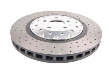 Picture of DBA 14-18 Audi RS7 Iron Rotors Front 5000 Series Drilled & Slotted Rotor w/Silver Hat
