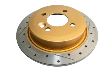 Picture of DBA 07-16 Mini Cooper (14mm Lug Excl JCW Brakes) Rear Street Series Drill & Slot Rotor w/Gold Hat