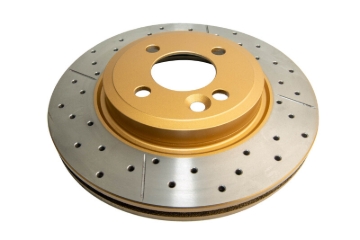 Picture of DBA 02-06 Mini Cooper Front Street Series Drilled & Slotted Rotor w/Gold Hat
