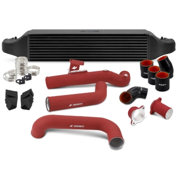 Picture of Mishimoto 2022+ Honda Civic 1.5T Intercooler Kit - Black Intercooler - Red Pipes