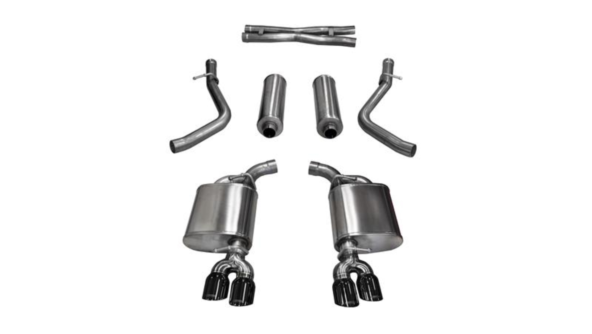 Picture of Corsa Sport Cat-Back Dual Rear Exit with Twin 3.5in Black Pro-Series - 14986BLK