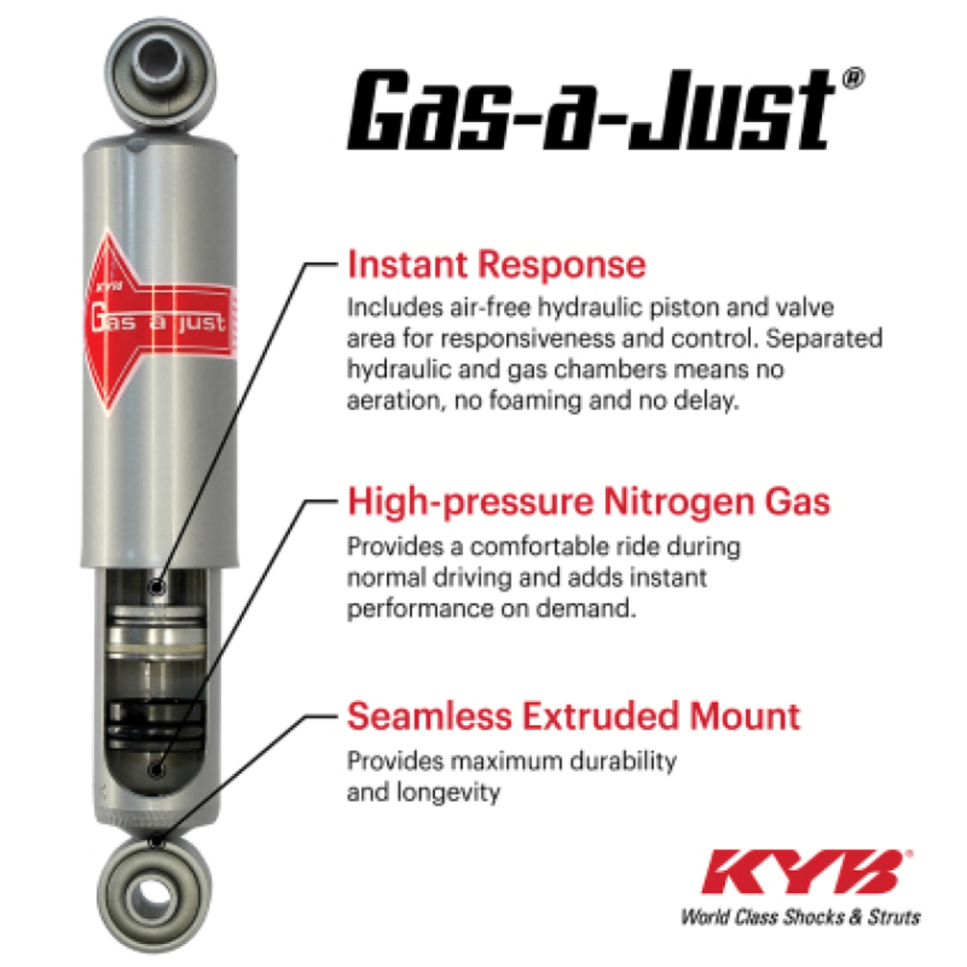 Picture of KYB 14-18 Ford Transit Connect Gas-A-Just Shock - Rear