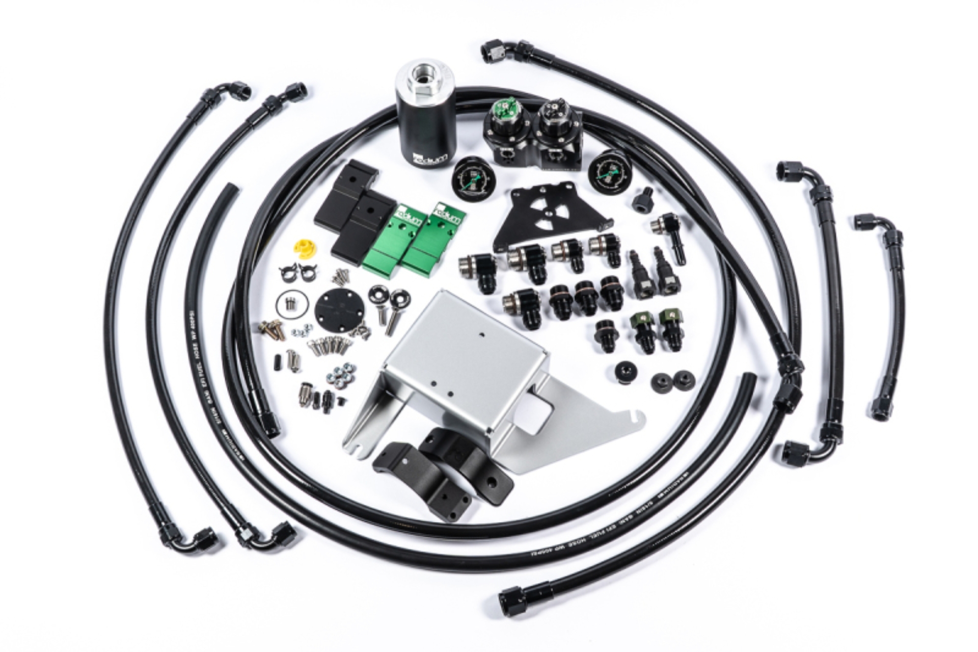 Picture of Radium Engineering 2018+ Ford Mustang Fuel Hanger Plumbing Kit - Stainless Filter