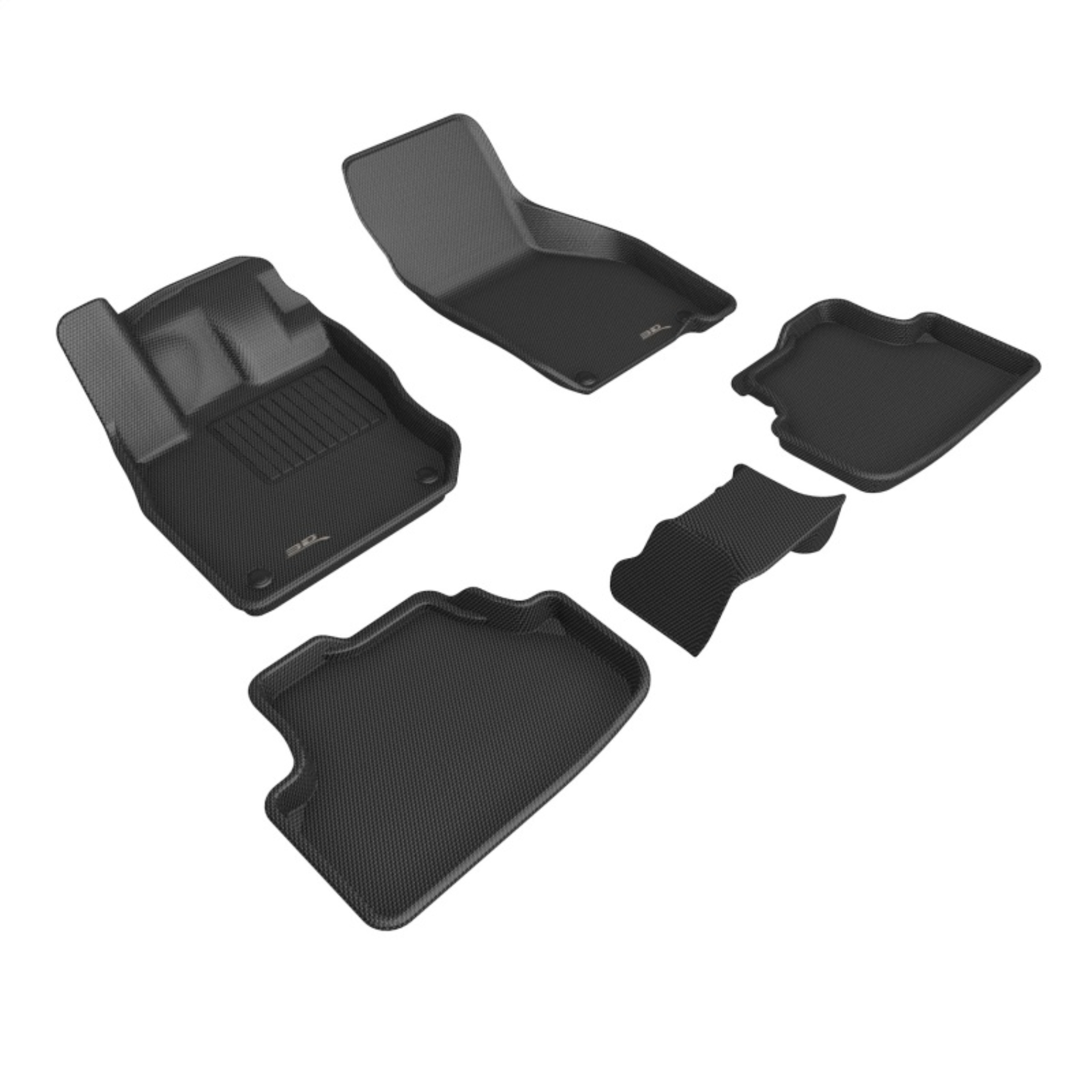 Picture of 3D MAXpider 22-26 Audi A3/S3/RS3 (8Y) Sedan Kagu 1st & 2nd Row Floormat - Black