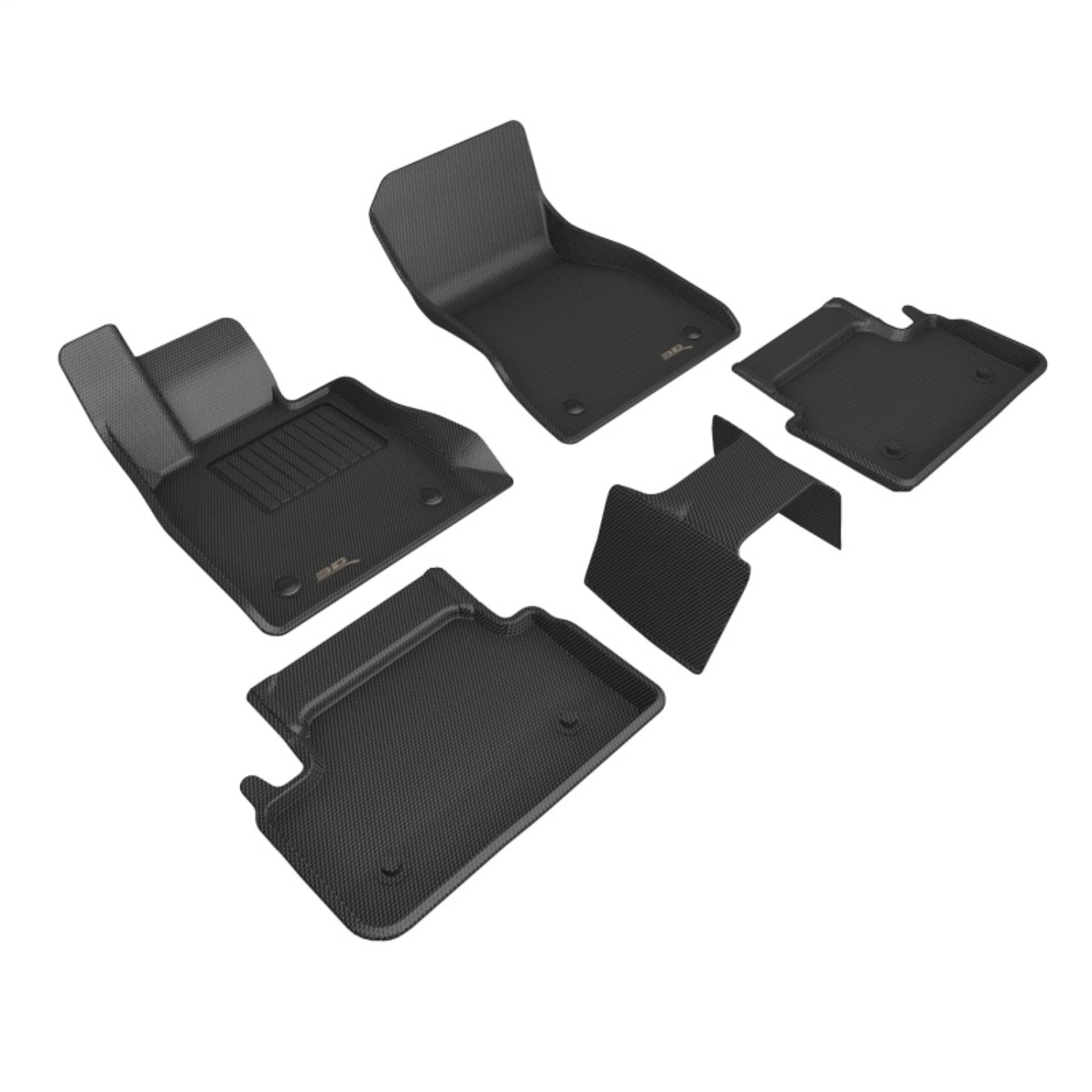 Picture of 3D MAXpider 24-26 BMW 5 Series Kagu 1st & 2nd Row Floormat - Black