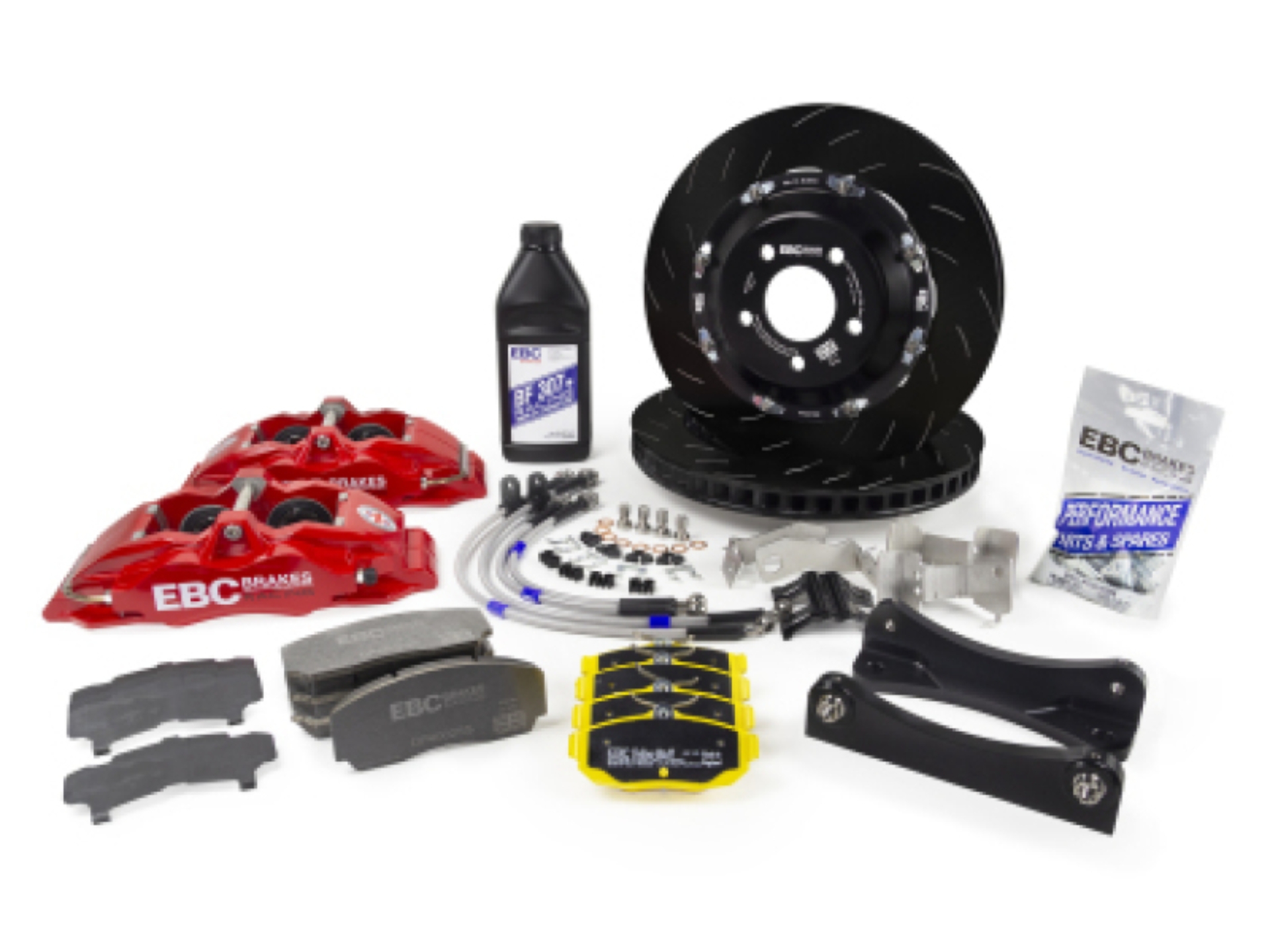 Picture of EBC Racing Ford Focus ST MK4 Red Apollo-4 Calipers 355mm Rotors Front Big Brake Kit
