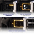 Picture of Form Lighting 2014+ GMC Sierra 1500/2500/3500 LED Projector Headlights Amber DRL (Pair)