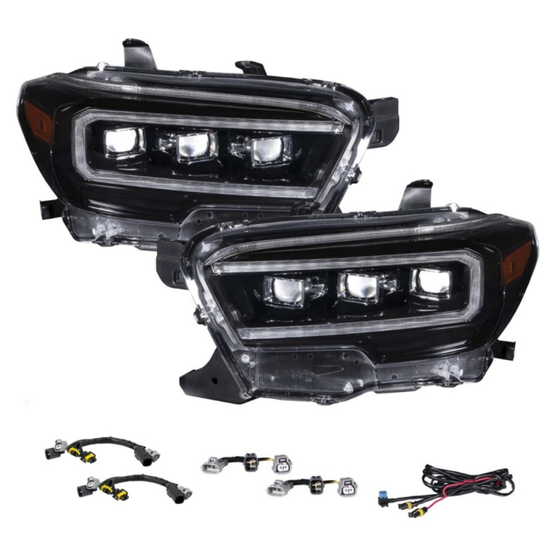Picture of Form Lighting 2016-2023 Toyota Tacoma LED Projector Headlights with Selectable DRL Chrome (Pair)
