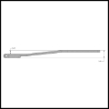 Picture of RockJock Antirock Forged Chromoly Sway Bar Arms (18in Long x 25 Spline .69in Offset)
