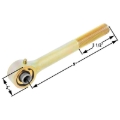 Picture of RockJock Johnny Joint 2in Narrow Rod End (Long Shank - 1in RH Thread 1.600in x .562in Ball)