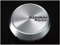 Picture of Advan 63mm Flat Center Cap - Platinum Silver w/ Black Letters