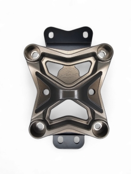 Picture of Elektric Offroad 2022+ Can Am X3 Maverick 10 Bolt Radius Rod Plate With Pull Hook (Gun Metal)