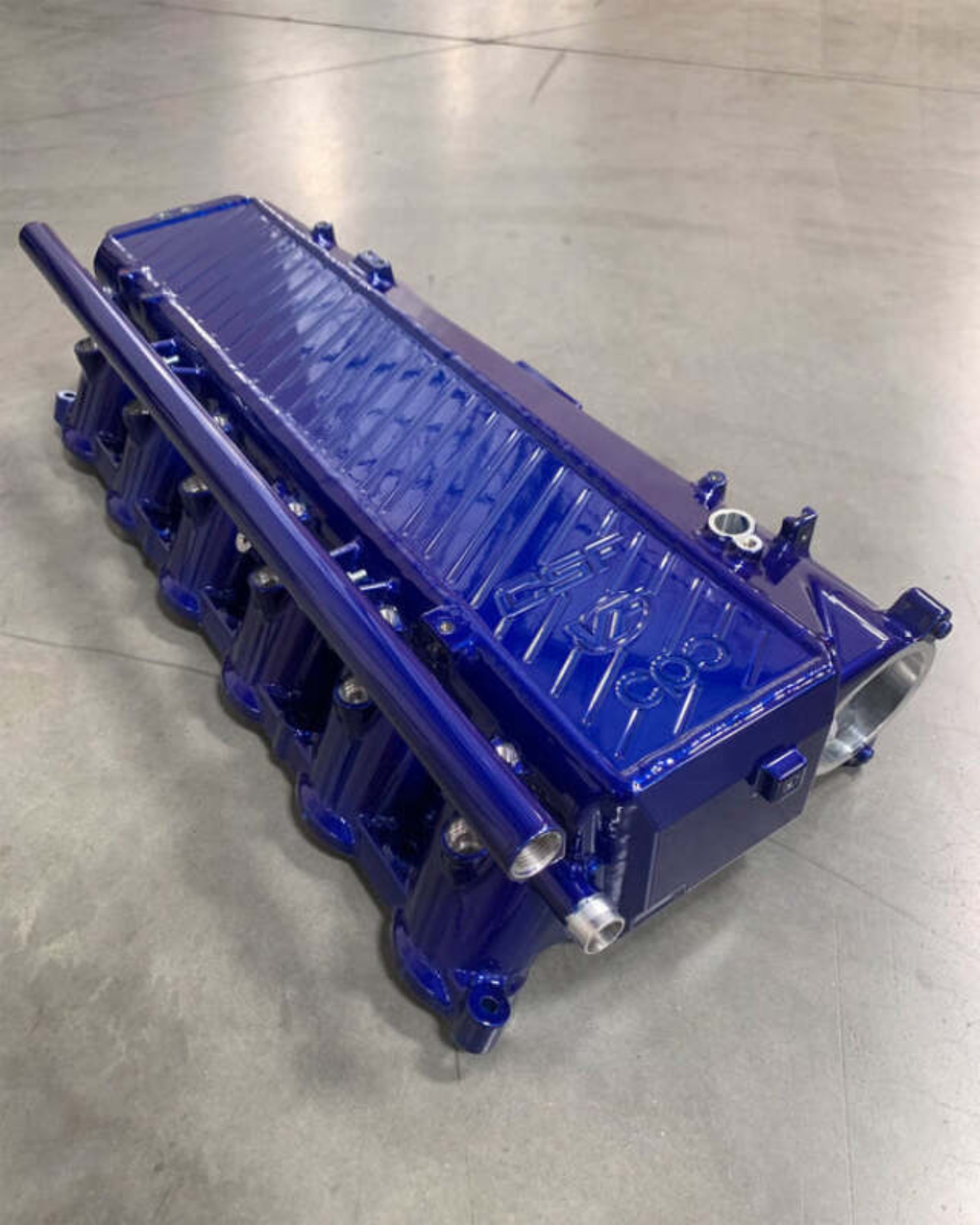 Picture of CSF Toyota A90/A91 Supra/ BMW G-Series B58 Charge-Air Cooler Manifold - LP Blue