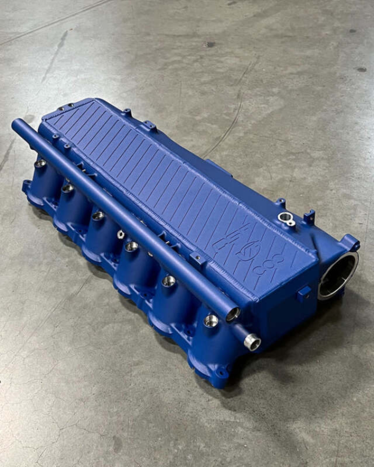 Picture of CSF BMW Gen 1 B58 Charge-Air-Cooler Manifold - Peppa Blue