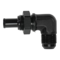Picture of DeatschWerks 10AN Male Flare Bulkhead to 1/2in Hose Barb 90-Degree